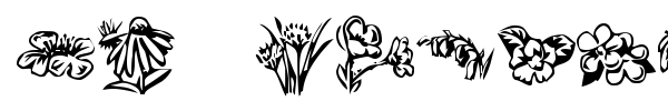 KR Beautiful Flowers font preview